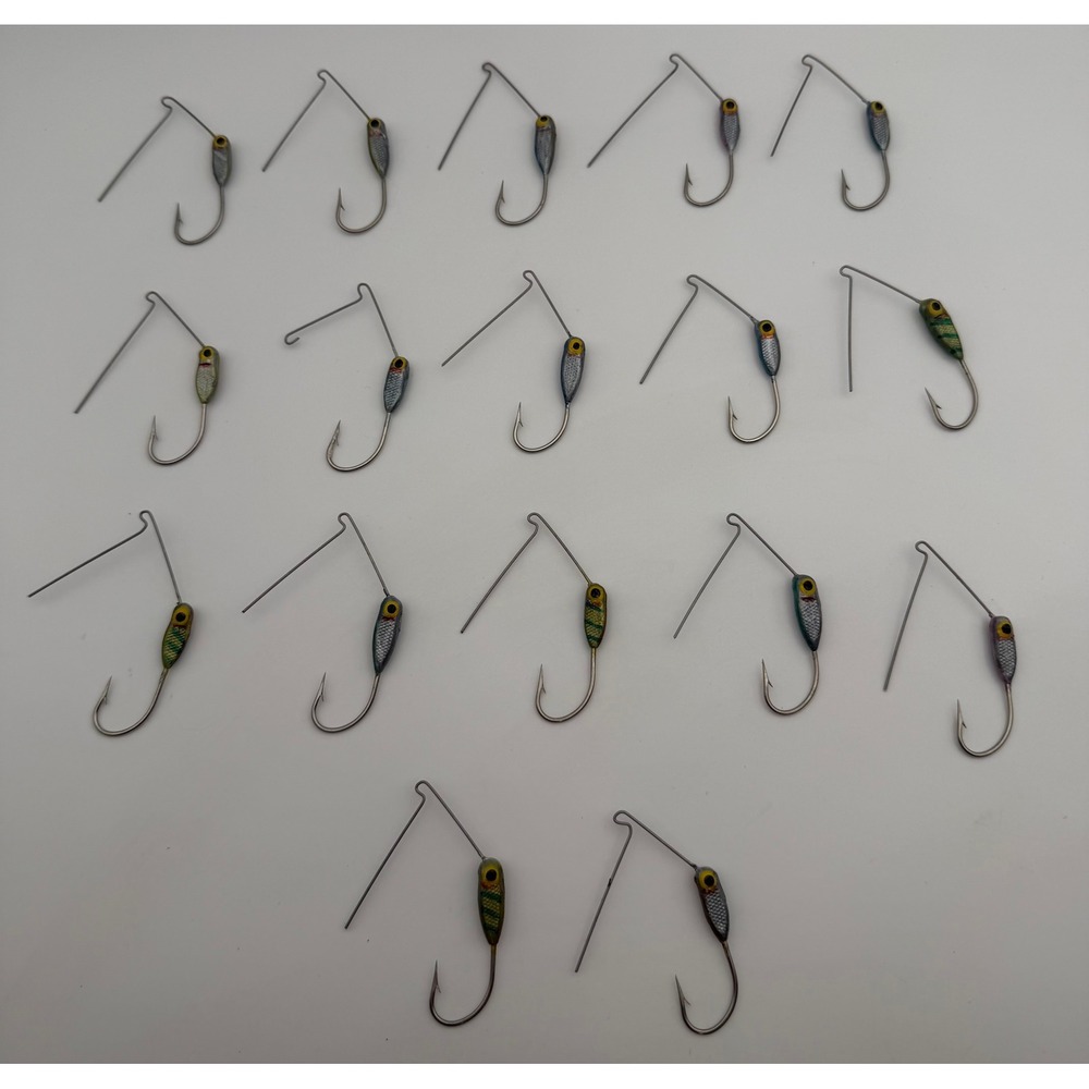 Handmade Spinnerbait Jig Heads 17pc Lot Minnow Profile 0.188oz Assorted Colors